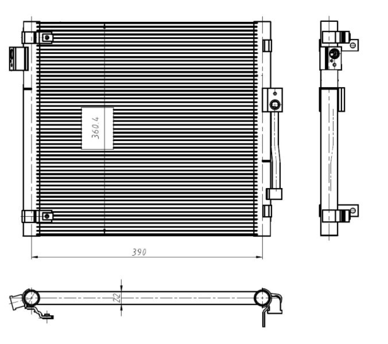 NRF Kondensator, Klimaanlage EASY FIT 350447