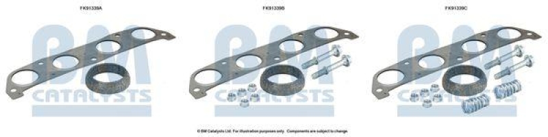 BM Catalysts Montagesatz. Katalysator Vorne passend für Toyota Corolla A...