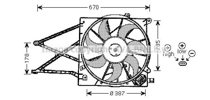 AVA QUALITY COOLING Fan, radiator