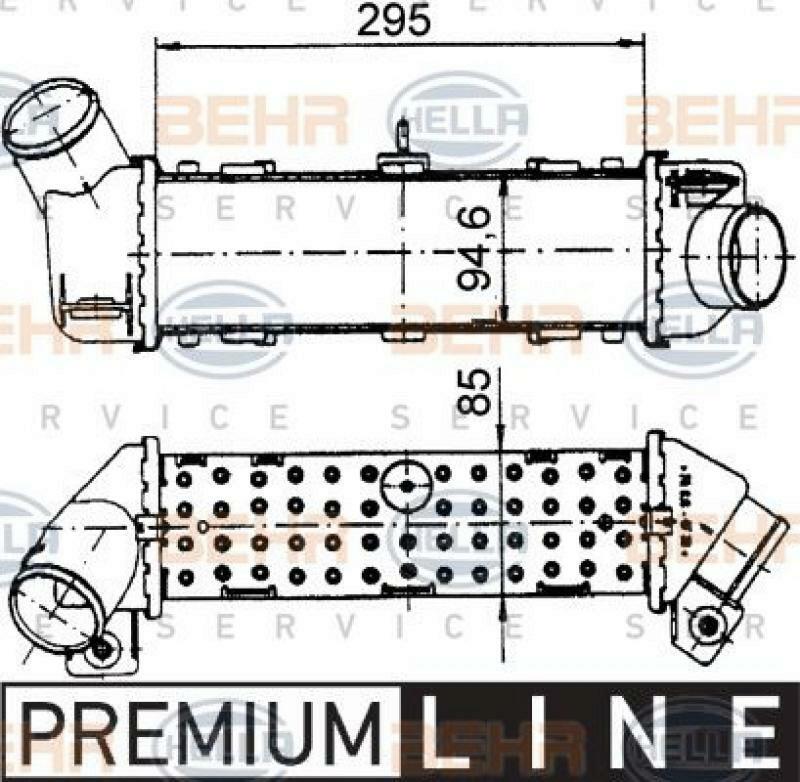 HELLA Intercooler, charger BEHR HELLA SERVICE *** PREMIUM LINE ***