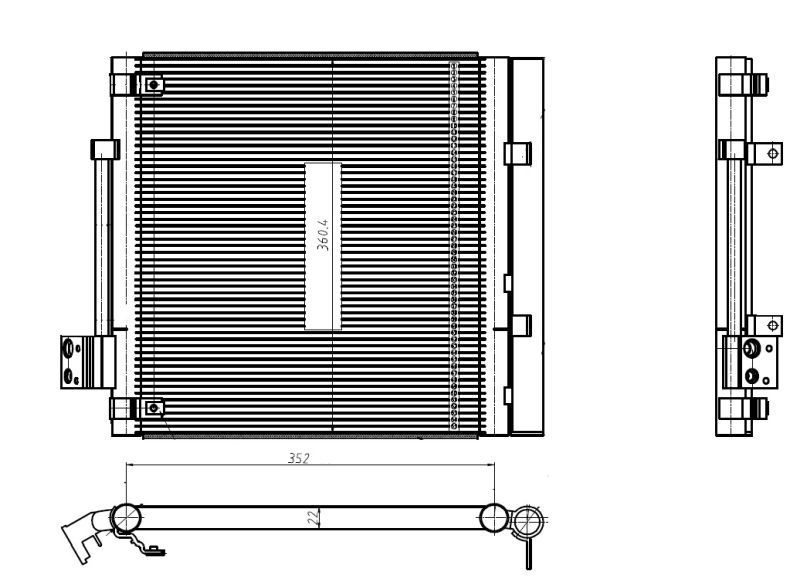 NRF Condenser, air conditioning EASY FIT