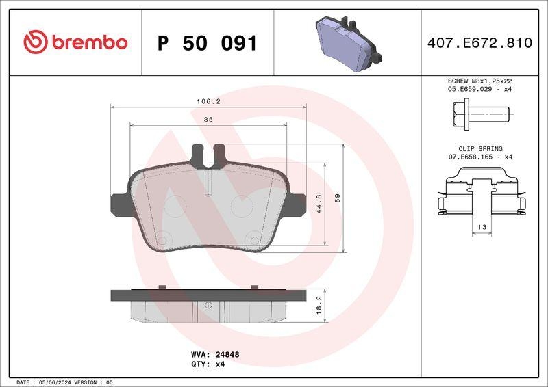BREMBO Bremsbelagsatz, Scheibenbremse BREMBO XTRA LINE