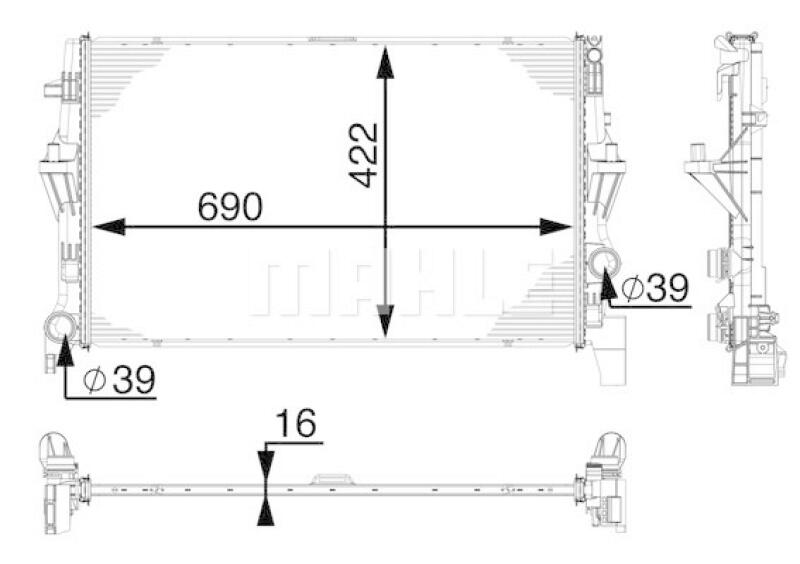 MAHLE Kühler, Motorkühlung BEHR *** PREMIUM LINE ***