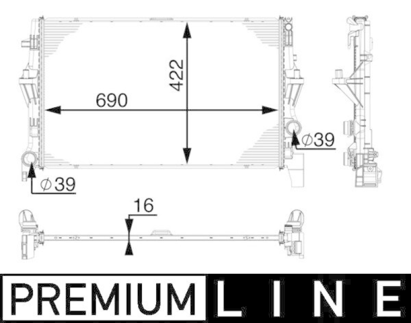 MAHLE Kühler, Motorkühlung BEHR *** PREMIUM LINE ***