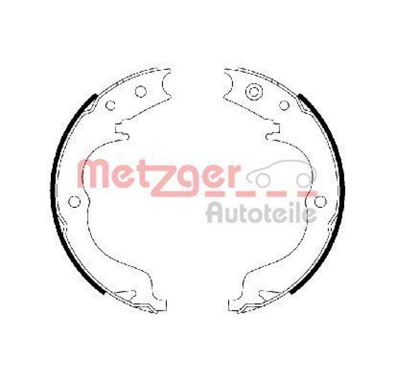 METZGER Brake Shoe Set, parking brake