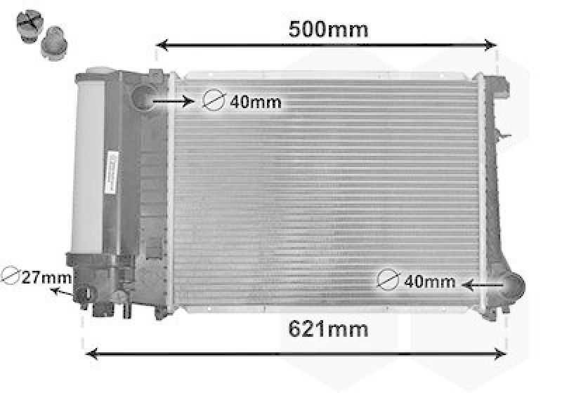 VAN WEZEL Radiator, engine cooling *** IR PLUS ***