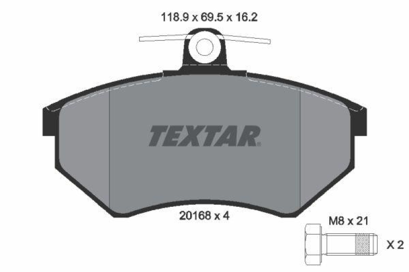 TEXTAR Bremsbelagsatz, Scheibenbremse Q+ 2016801