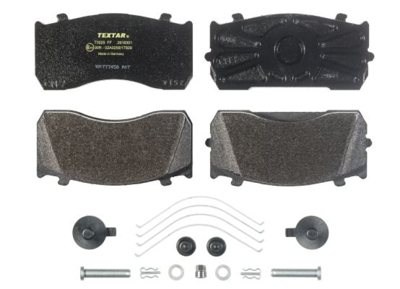 TEXTAR Bremsbelagsatz, Scheibenbremse 2918301