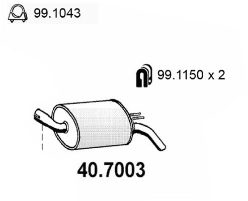 ASSO Rear Muffler