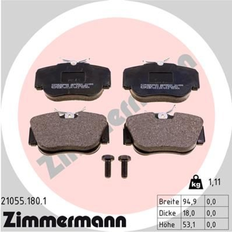 4 Zimmermann Sport Bremsscheiben + Zimmermann Bremsbeläge