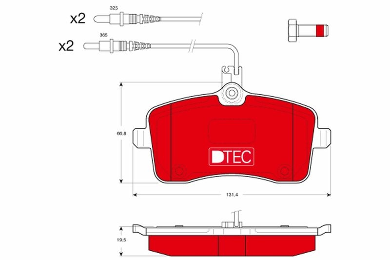 TRW Bremsbelagsatz, Scheibenbremse DTEC COTEC GDB1594DTE