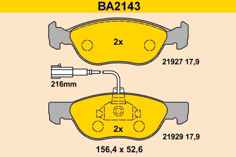 BARUM Brake Pad Set, disc brake