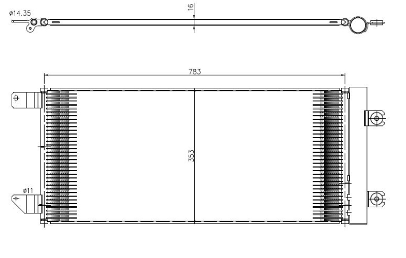 NRF Condenser, air conditioning EASY FIT