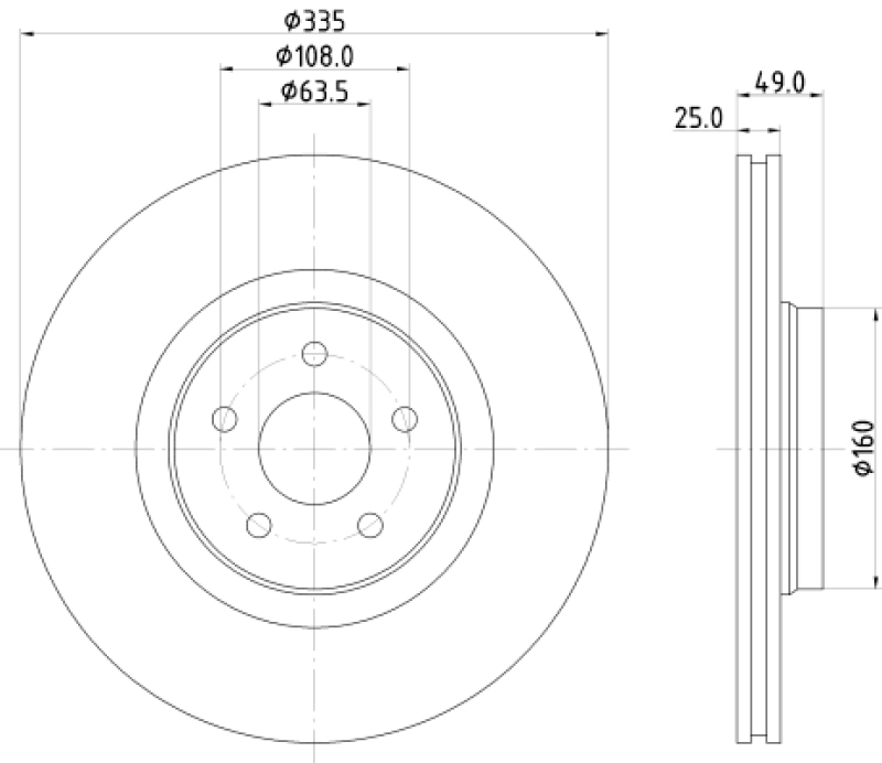 2x HELLA Bremsscheibe PRO High Carbon