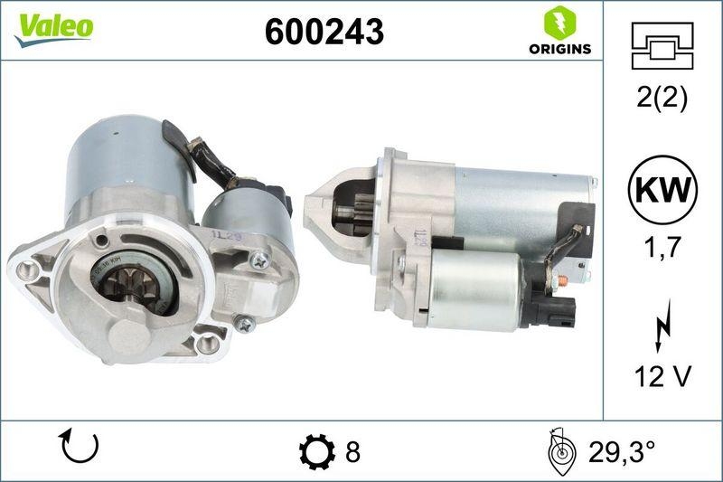VALEO Starter VALEO ORIGINS NEW OE TECHNOLOGIE 600243