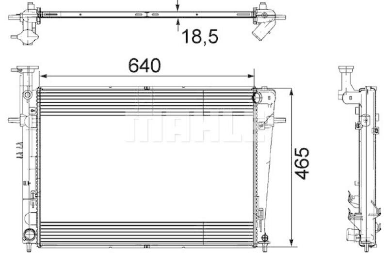 MAHLE Radiator, engine cooling BEHR *** PREMIUM LINE ***