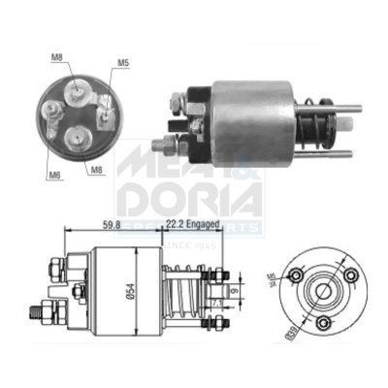 MEAT & DORIA Solenoid Switch, starter