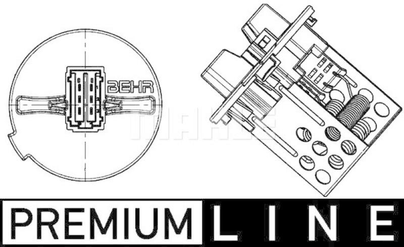 MAHLE Widerstand, Innenraumgebläse BEHR *** PREMIUM LINE ***