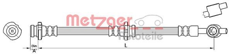 METZGER Bremsschlauch 4110388