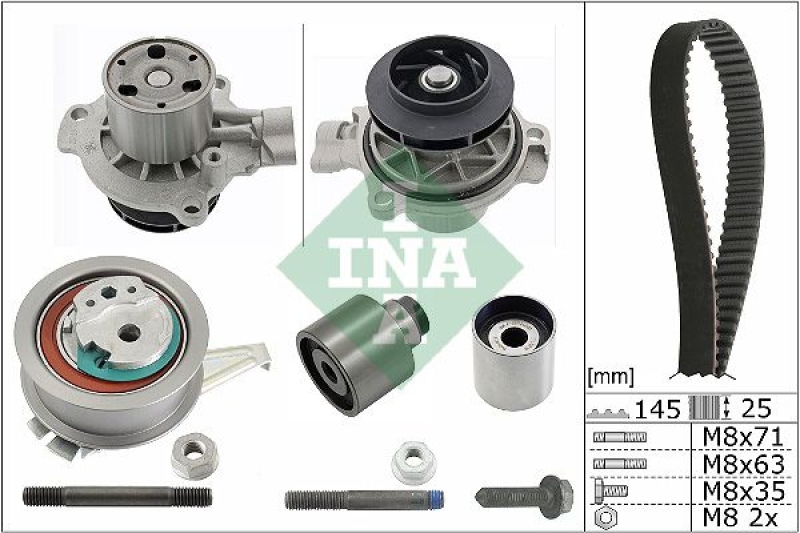 INA Water Pump & Timing Belt Set