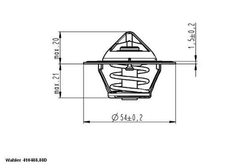 WAHLER Thermostat, coolant