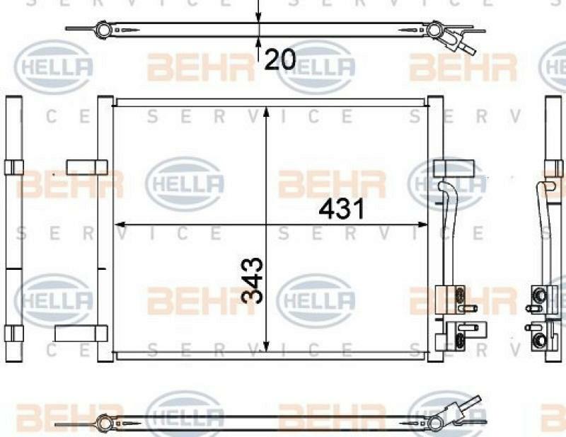 HELLA Condenser, air conditioning