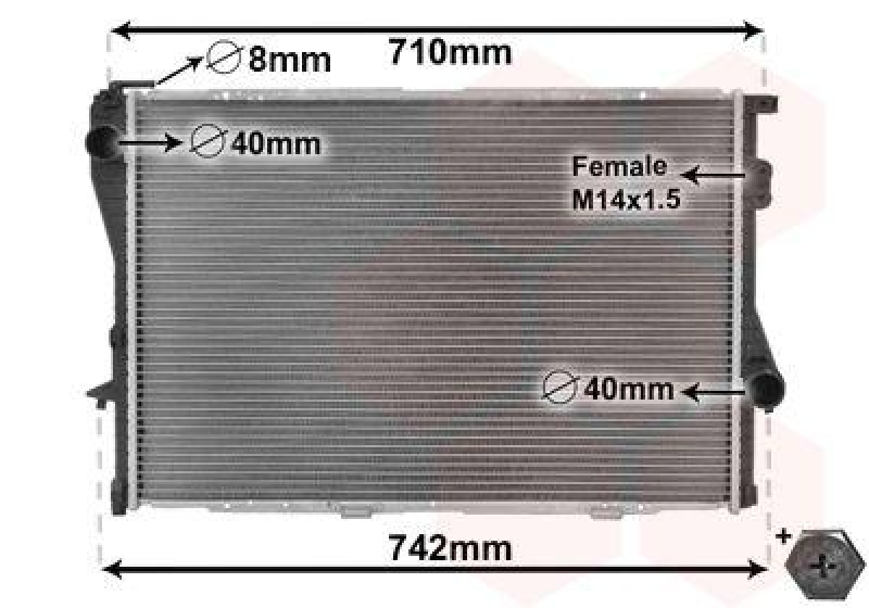 VAN WEZEL Radiator, engine cooling *** IR PLUS ***