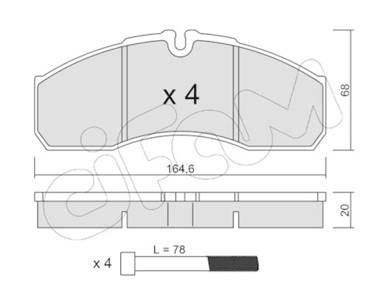 CIFAM Bremsbelagsatz, Scheibenbremse