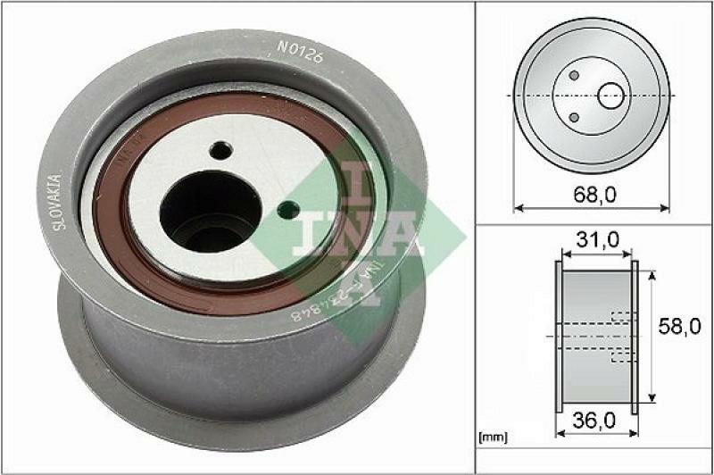 INA Deflection/Guide Pulley, timing belt