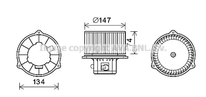 AVA QUALITY COOLING Electric Motor, interior blower