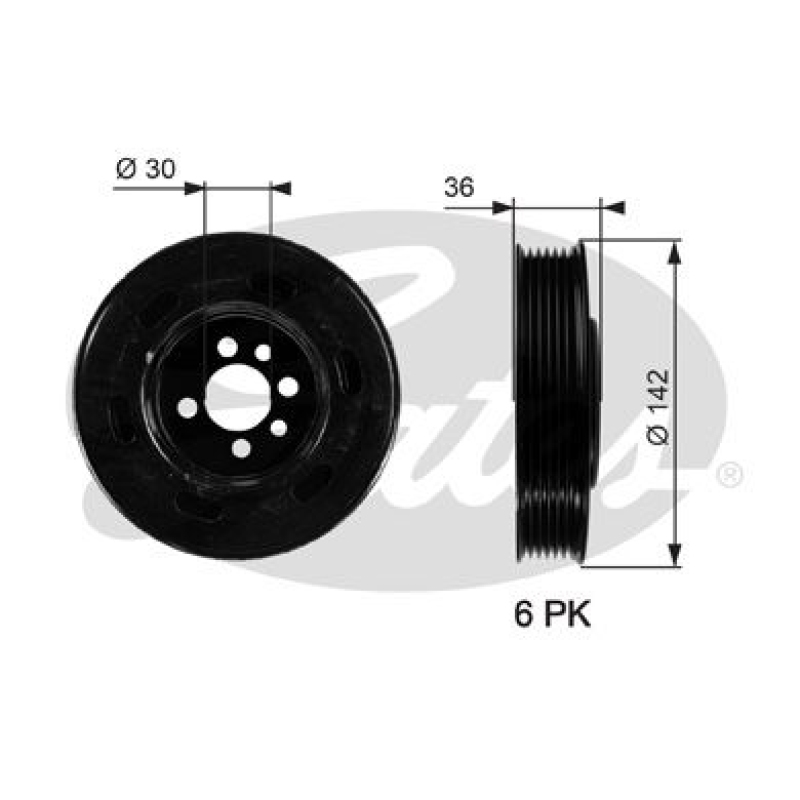 GATES Belt Pulley, crankshaft DriveAlign®