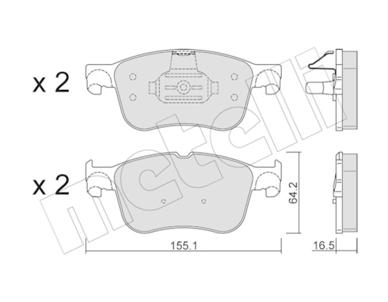 METELLI Brake Pad Set, disc brake