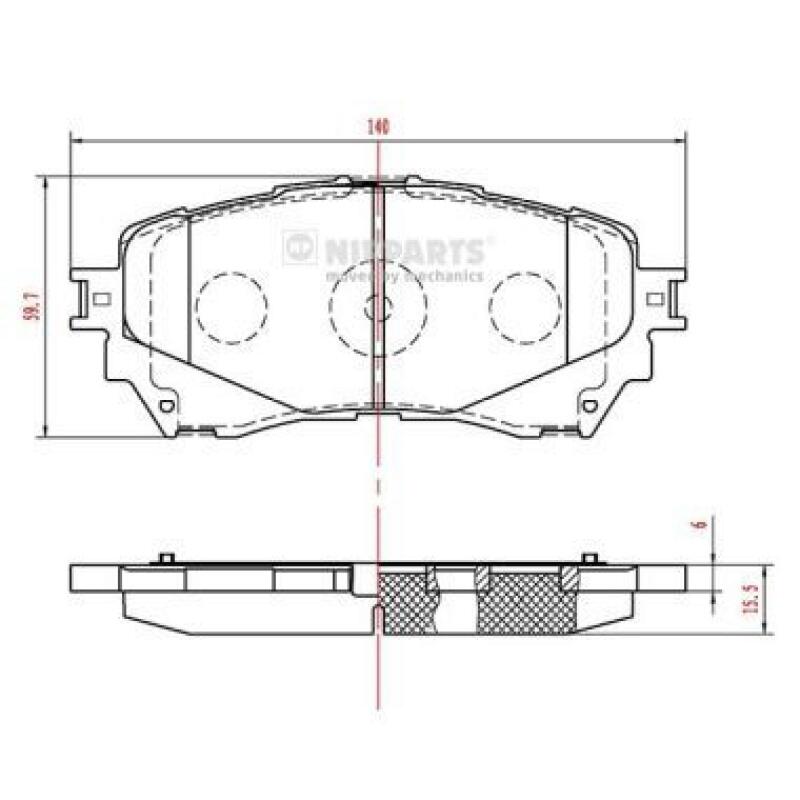 NIPPARTS Brake Pad Set, disc brake