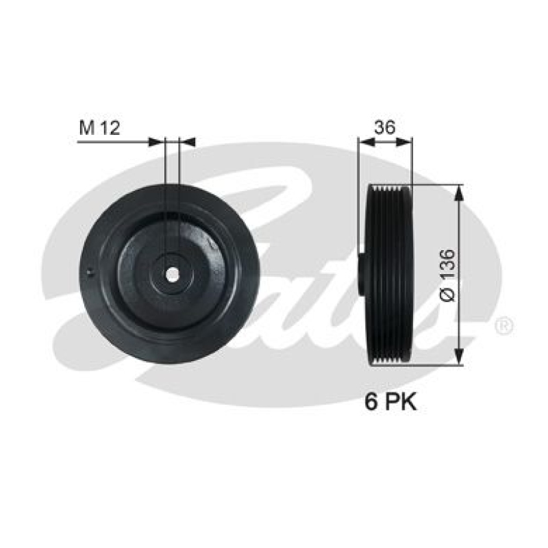 GATES Belt Pulley, crankshaft DriveAlign®