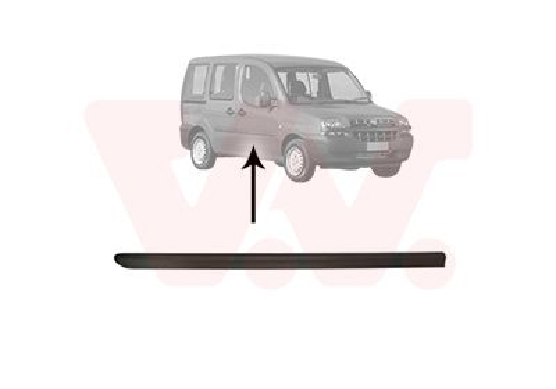 VAN WEZEL Trim/Protective Strip, door