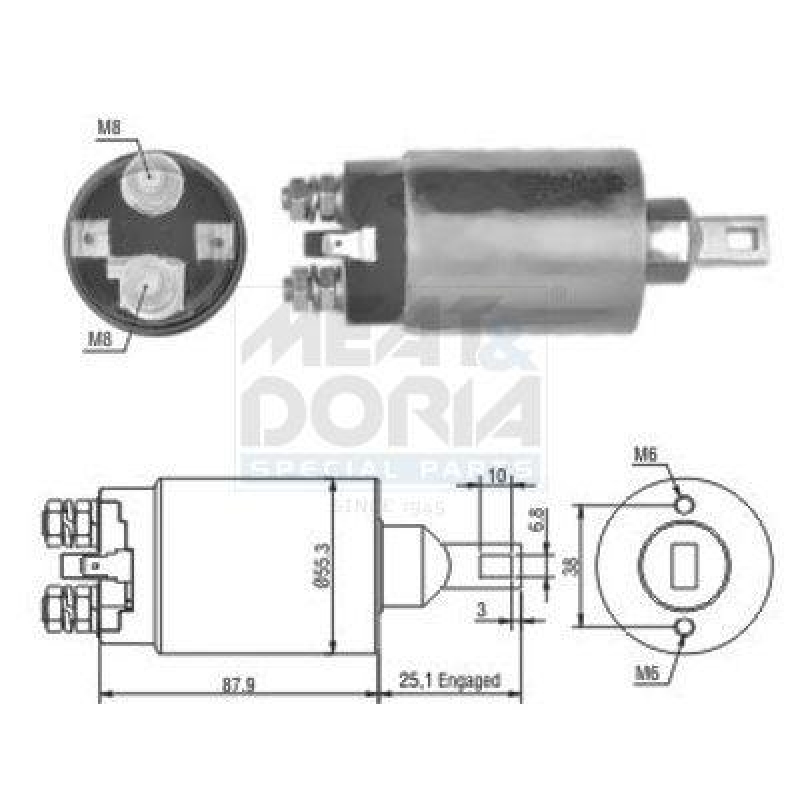 MEAT & DORIA Solenoid Switch, starter