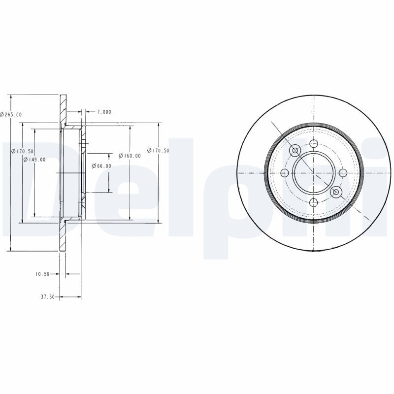 2x DELPHI Bremsscheibe