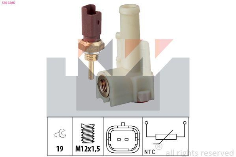 KW Sensor, Kühlmitteltemperatur Made in Italy - OE Equivalent