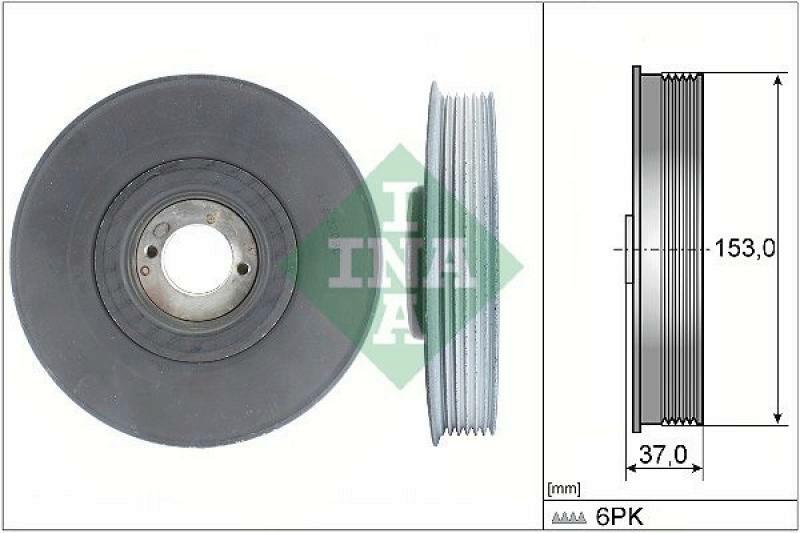 INA Belt Pulley, crankshaft