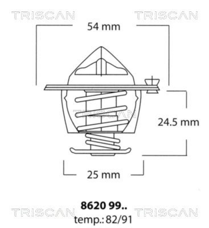 TRISCAN Thermostat, coolant