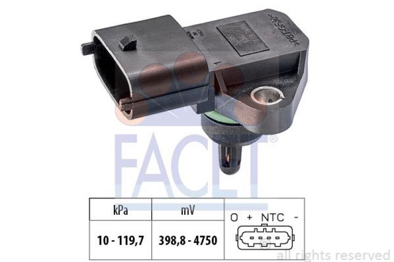 FACET Air Pressure Sensor, height adaptation Made in Italy - OE Equivalent