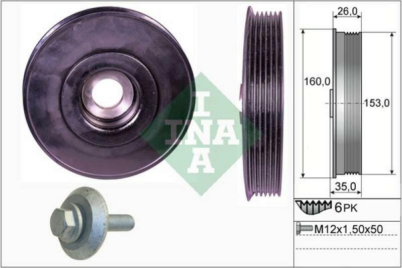 INA Belt Pulley Set, crankshaft