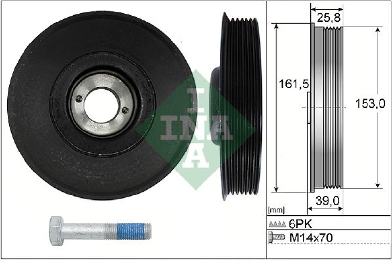 INA Belt Pulley Set, crankshaft