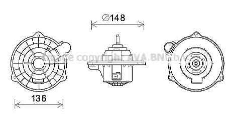 AVA QUALITY COOLING Elektromotor, Innenraumgebläse