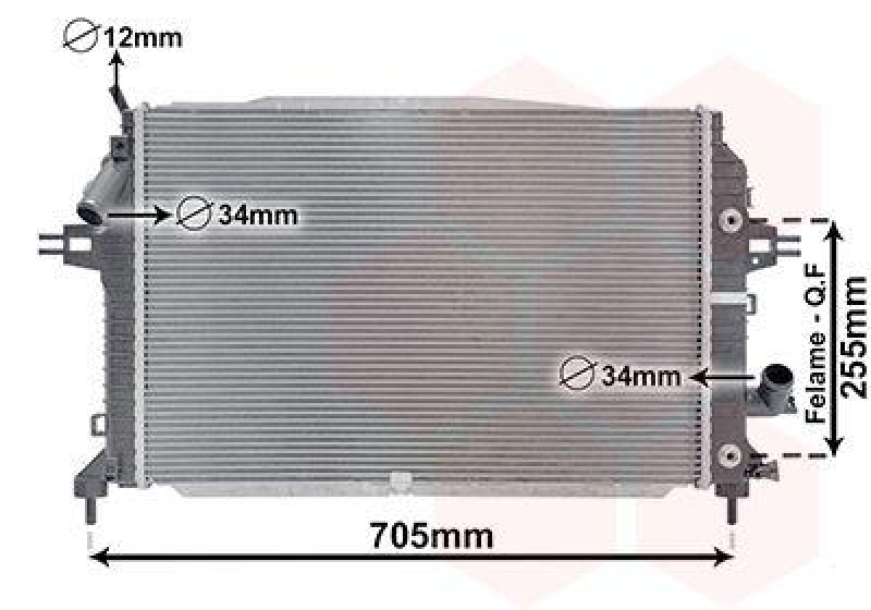 VAN WEZEL Radiator, engine cooling