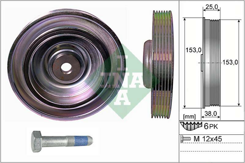 INA Belt Pulley Set, crankshaft