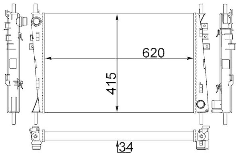 MAHLE Radiator, engine cooling BEHR