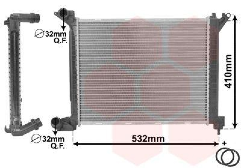 VAN WEZEL Radiator, engine cooling *** IR PLUS ***