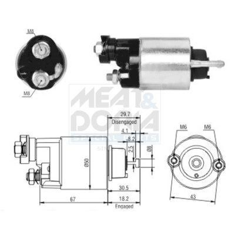 MEAT & DORIA Solenoid Switch, starter