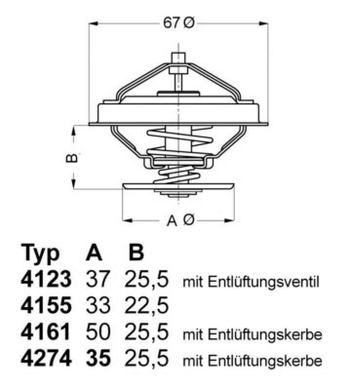 WAHLER Thermostat f&uuml;r K&uuml;hlmittel / K&uuml;hlerthermostat 4155.87D